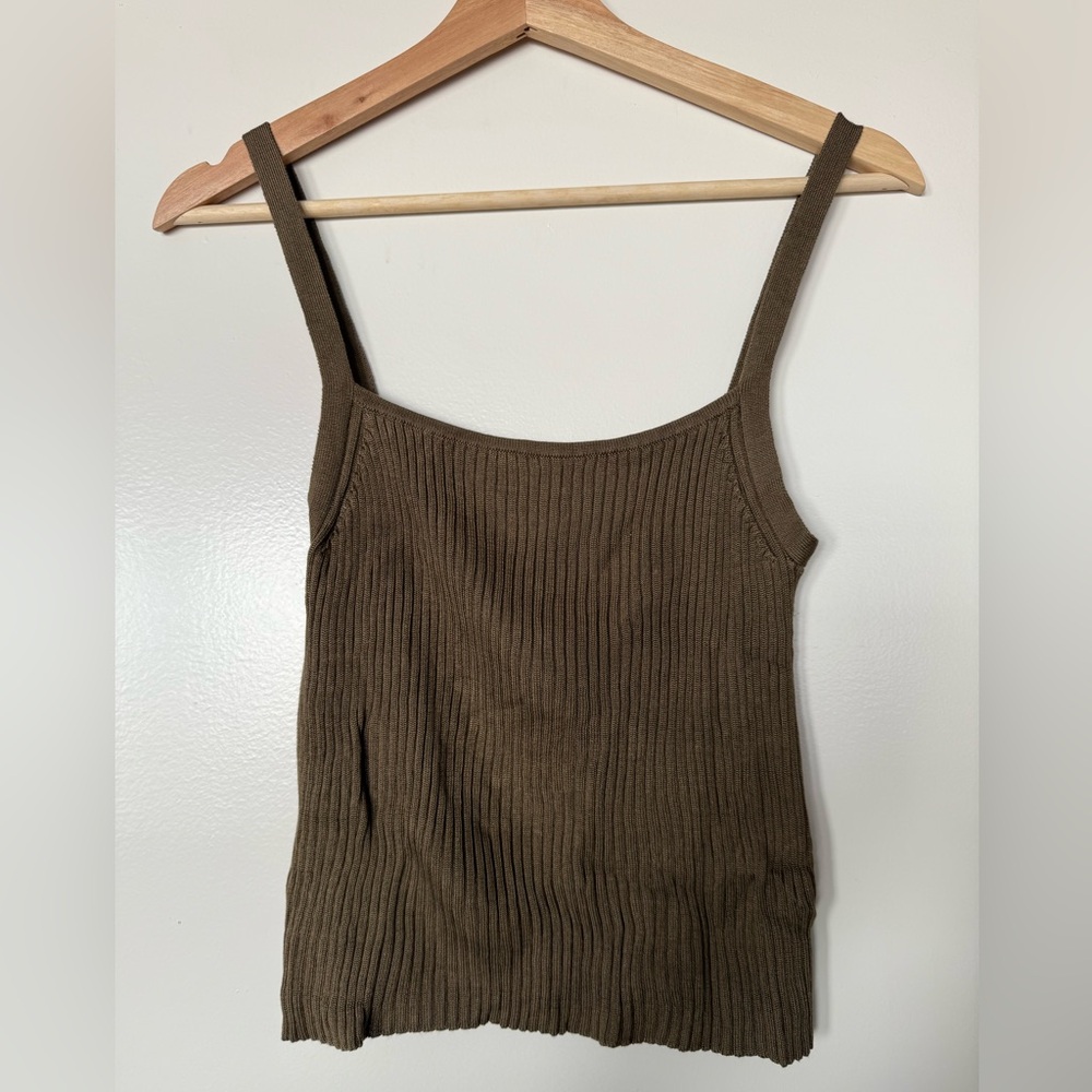 Vintage y2k 100% Silk Knit Limited Square Tank Top